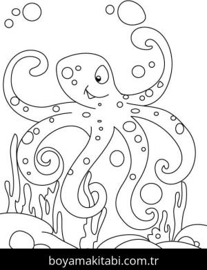 Ahtapot boyama sayfası 49091,  coloring page, 