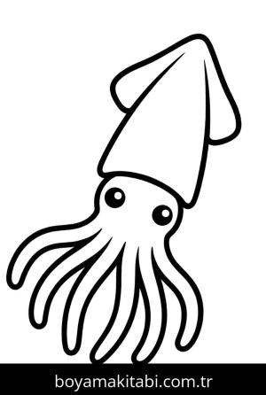 Ahtapot boyama sayfası – el becerilerini geliştirir, boyama çalışması