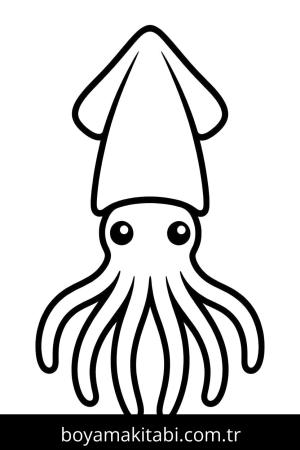 Ahtapot boyama sayfası – evde etkinlik, ücretsiz yazdır