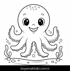 Ahtapot boyama sayfası 49076,  coloring page, 