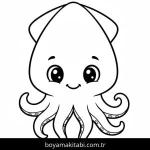 Ahtapot boyama sayfası – eğlenceli etkinlik, el becerilerini geliştirir