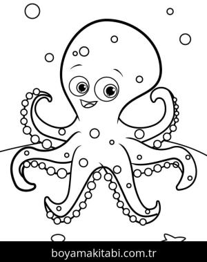 Ahtapot boyama sayfası 49099,  coloring page, 