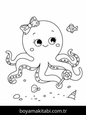 Ahtapot boyama sayfası 49095,  coloring page, 