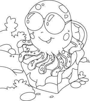 Ahtapot boyama sayfası,  coloring page, Ahtapot Öngörü, 