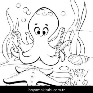 Ahtapot boyama sayfası 49073,  coloring page, 