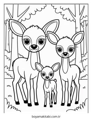 Aile boyama sayfası – okul öncesi, evde etkinlik