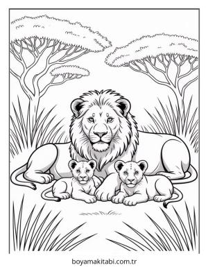 Aile boyama sayfası – el becerilerini geliştirir, boyama çalışması