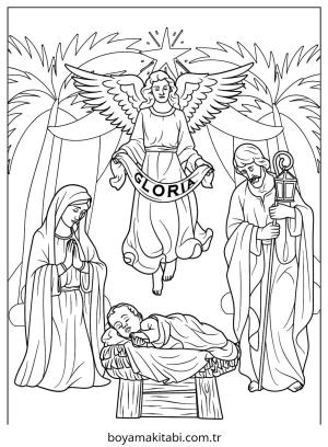 Aile boyama sayfası – keyifli zaman, renkli çizimler