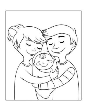 Aile boyama sayfası,  coloring page, Harika Aile, 