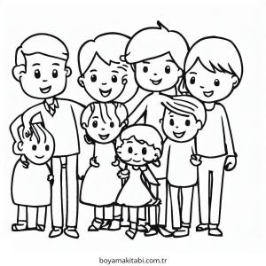 Aile boyama sayfası – yaratıcılığı geliştirir, keyifli zaman