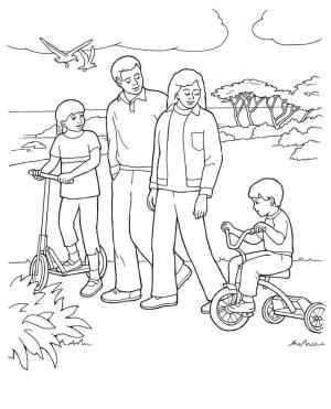 Aile boyama sayfası,  coloring page, Temel Aile, 