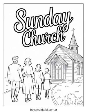 Aile boyama sayfası – basit çizim, kolay boyama