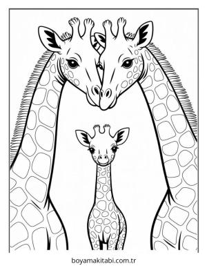 Aile boyama sayfası – boyama etkinliği, çocuk aktivitesi