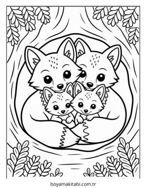 Aile boyama sayfası – okul öncesi, evde etkinlik