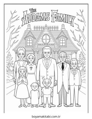 Aile boyama sayfası – ücretsiz yazdır, boyama etkinliği