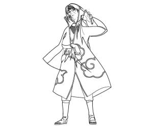 Akatsuki boyama sayfası,  coloring page, Itachi Yakışıklı, 