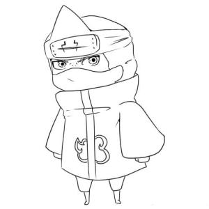 Akatsuki boyama sayfası,  coloring page, Chibi Kakuzu, 