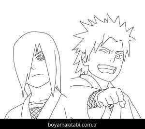 Akatsuki boyama sayfası – basit çizim, kolay boyama