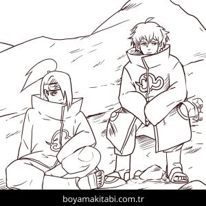 Akatsuki boyama sayfası – kolay boyama, eğitici aktivite