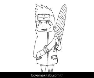 Akatsuki boyama sayfası – renkli çizimler, okul öncesi