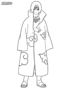 Akatsuki boyama sayfası,  coloring page, Uchiha Itachi, 