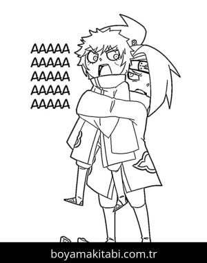 Akatsuki boyama sayfası – yaratıcılığı geliştirir, keyifli zaman