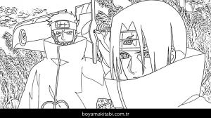 Akatsuki boyama sayfası – eğlenceli etkinlik, el becerilerini geliştirir