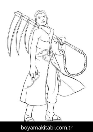 Akatsuki boyama sayfası – sanatsal çalışma, çocuklar için