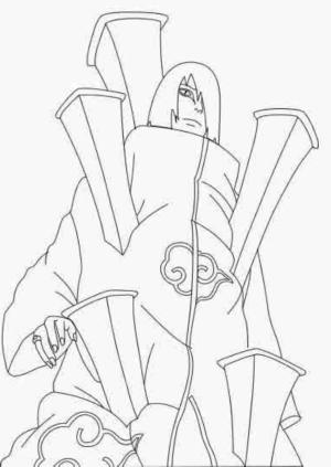 Akatsuki boyama sayfası,  coloring page, Nagato, 