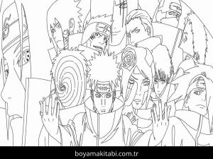 Akatsuki boyama sayfası – eğitici aktivite, yaratıcılık