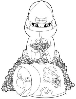 Akatsuki boyama sayfası,  coloring page, Chibi Kakuzu ve Para, 