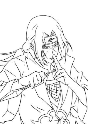 Akatsuki boyama sayfası,  coloring page, Itachi Dövüşü, 