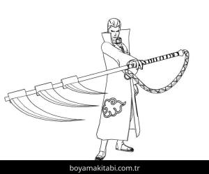 Akatsuki boyama sayfası – yaratıcılık, eğlenceli etkinlik