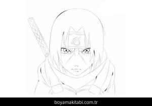 Akatsuki boyama sayfası – çizgi film temalı, basit çizim