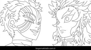 Akaza boyama sayfası – el becerilerini geliştirir, boyama çalışması