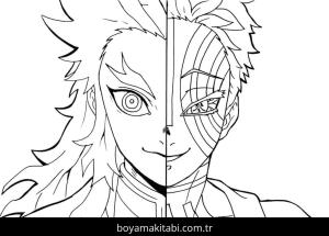 Akaza boyama sayfası – el becerilerini geliştirir, boyama çalışması