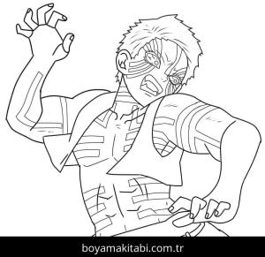 Akaza boyama sayfası – kolay boyama, eğitici aktivite