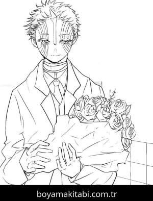 Akaza boyama sayfası – boyama etkinliği, çocuk aktivitesi