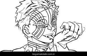 Akaza boyama sayfası – kolay boyama, eğitici aktivite