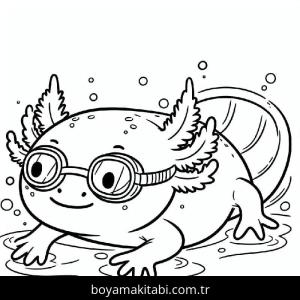 Aksolotl boyama sayfası 49200,  coloring page, 