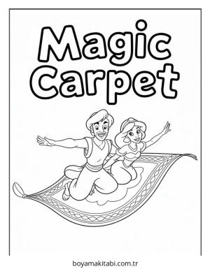 Aladdin boyama sayfası – boyama çalışması, yaratıcılığı geliştirir
