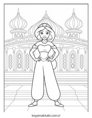 Aladdin boyama sayfası – evde etkinlik, ücretsiz yazdır