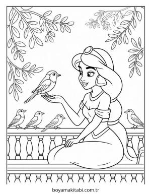 Aladdin boyama sayfası – evde etkinlik, ücretsiz yazdır
