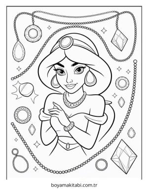Aladdin boyama sayfası – sanatsal çalışma, çocuklar için