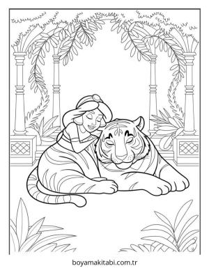 Aladdin boyama sayfası – çocuk aktivitesi, PDF indir