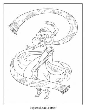 Aladdin boyama sayfası – ücretsiz yazdır, boyama etkinliği
