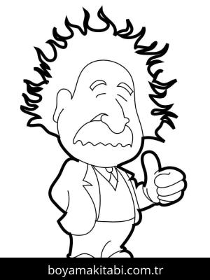 Albert Einstein boyama sayfası 49259,  coloring page, 