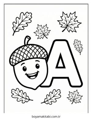 Alfabe boyama sayfası – boyama etkinliği, çocuk aktivitesi