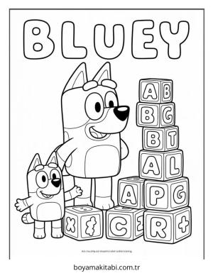 Alfabe boyama sayfası – kolay boyama, eğitici aktivite