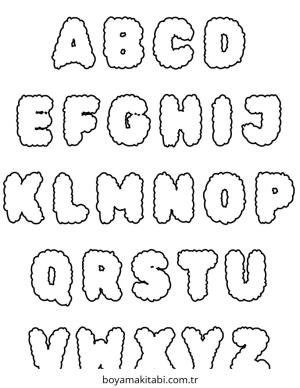 Alfabe boyama sayfası – yaratıcılık, eğlenceli etkinlik